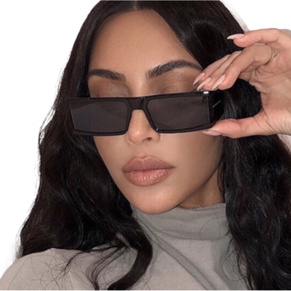 Womens Mini Lens Black Fashion Shield Sunglasses